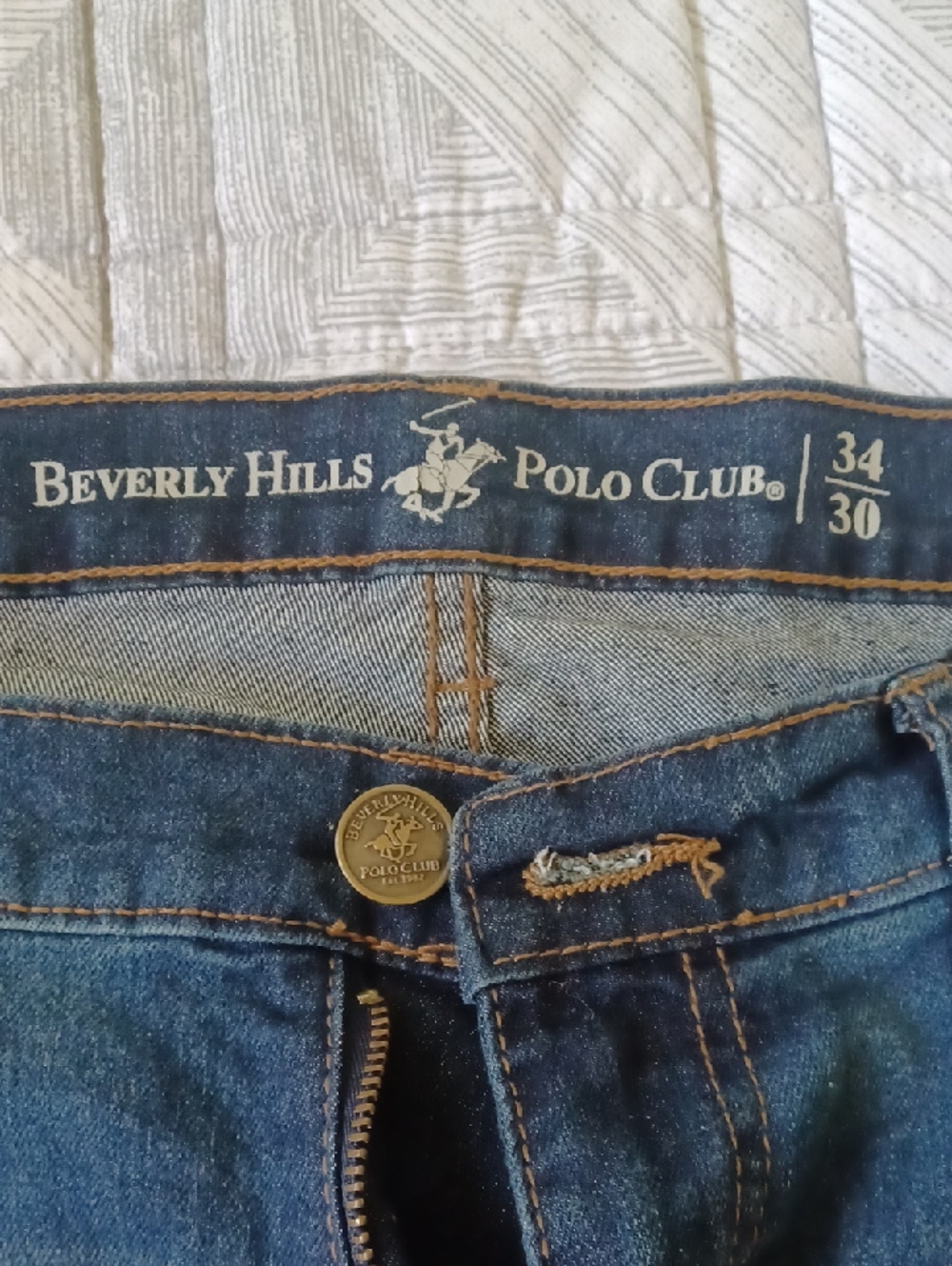Beverly Hills Polo Club Dark Blue Denim Jeans with Brass Button